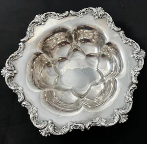 Bowl, Ornate Sterling Silver by Frank Whiting, 9” Diameter, Vintage Art Nouveau - Picture 1 of 10