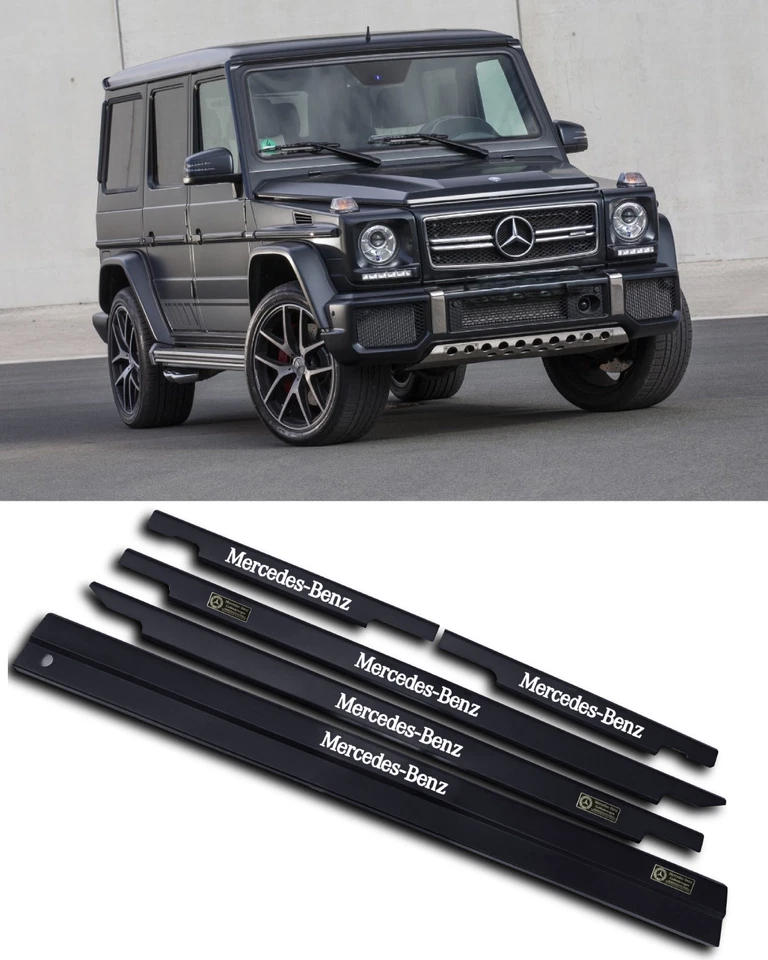 Alféizares de puerta LED clase G negros W463 estilo Mercedes-Benz Mercedes G63 G500 G65 5 piezas Foto 1 de 4