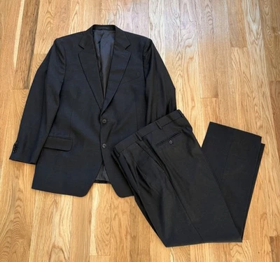 Terno Luigi Bianchi Mantova feito na Itália Super 150's lã cirurgião punho 42R 36x30 - Imagem 1 de 4