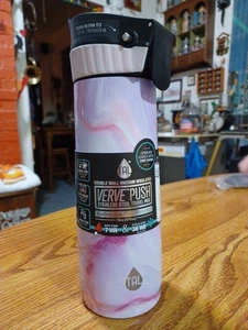 TAL 16oz Verve Push Double Wall Insulated Stainless Steel Travel Mug Pink Purple - Picture 1 of 11