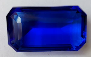 AAA+ 118.90 Ct. Large Blue Ceylon Sapphire Emerald Cut Stunning Loose Gemstone - Picture 1 of 6
