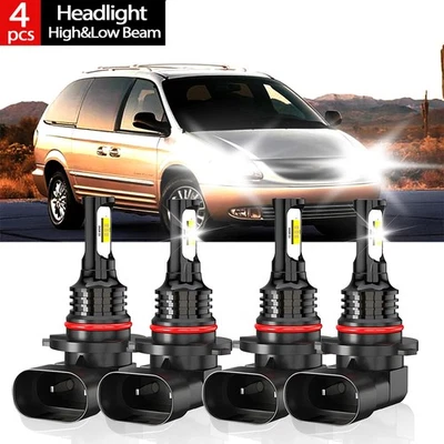 Faro LED de haz alto bajo 9005+9005 para Chrysler Town & Country 1998-2000 Foto 1 de 4