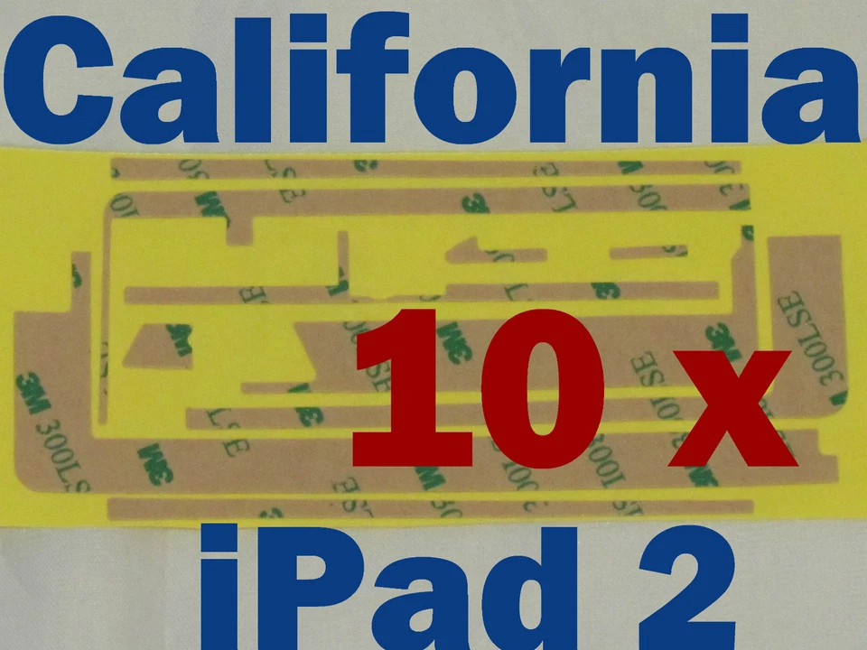 Lot 10pcs x Apple iPad 2 LCD Adhesive Sticker Touch Screen Repair Digitizer 3M   - Image 1 of 1