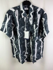 Tiger Of Sweden Men's Didon Shirt, Black/White, Size Large, New - Picture 1 of 2