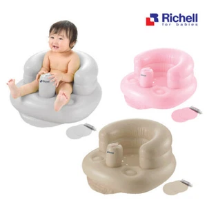 NEW Richell Soft Inflatable Baby Chair Pink Puffy Air Cushion Chair - Picture 1 of 4