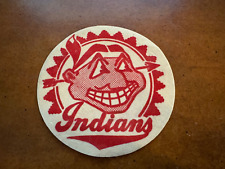 1940s Cleveland Indians Red Felt Baseball Logo Patch 4"