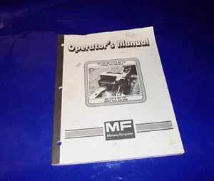 Massey Ferguson MF120/MF124/MF128 Twine & MF126/MF130 Wire Baler Operator Manual - Picture 1 of 3