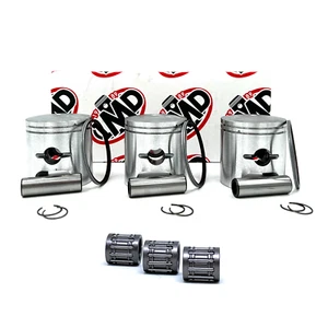 KAWASAKI S3 KH400 PISTON KITS (3) & SMALL END BEARINGS (3) - Foto 1 di 4