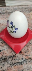 Uovo portafortuna in ceramica con piattino - Da collezione - Imagen 1 de 4