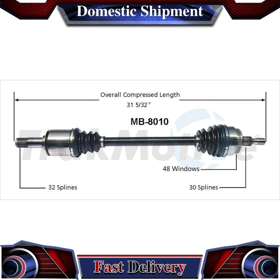 Rear Right CV Axle Drive Shaft Joint For Mercedes-Benz ML320 1998 1999 2000 - Image 1 of 1