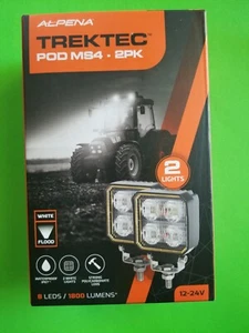 NEW - Alpena Trektec POD MS4 2PK (White Flood Lights) LED 1800 Lumens - Picture 1 of 1