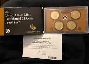2011 U.S. Mint Presidential 1$ Dollar Coin Proof Set Complete with Box & COA - Picture 1 of 1