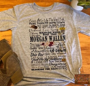 Camiseta Morgan Wallen Lyrics, Camisa Gráficos Personalizados de Música Country, Personalizada - Imagen 1 de 4