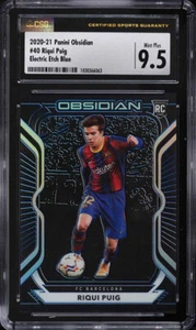 2020 Panini Obsidian E/E Blue Riqui Puig RC ROOKIE 17/30 #40 CSG 9.5 MINT+ - Picture 1 of 2