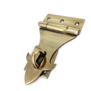 small box catch hasp latch old style BOX antiques DOOR heavy  staple 12cm - Picture 1 of 17