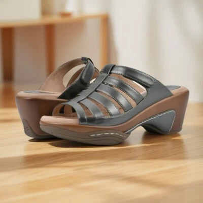 White Mountain Womens Valencia Clog Sandals Pewter Met Smooth Size 8.5M NIB - Image 1 of 3