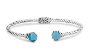 Samuel B Behnam Türkis Armreif Leuchtarmband 18K & Sterlingsilber 59672BA.SBTQ - Bild 1 von 5