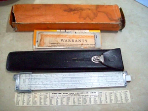 Dietzgen Microglide Decimal Trig Drafting Slide Rule 1734 Case Manual & Box - Picture 1 of 4