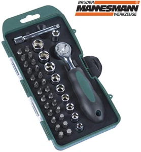 MANNESMANN M29891 - Juego de puntas y llaves vaso con llave de 1/4", 38 piezas - Imagen 1 de 1