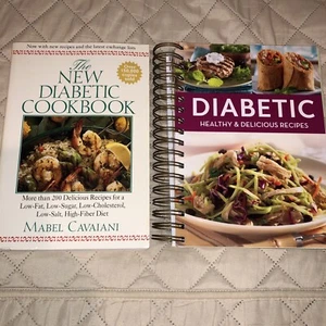 Diabetic Cookbooks ~ The New Diabetic Cookbook and Diabetic Healthy & Delicious - Picture 1 of 3