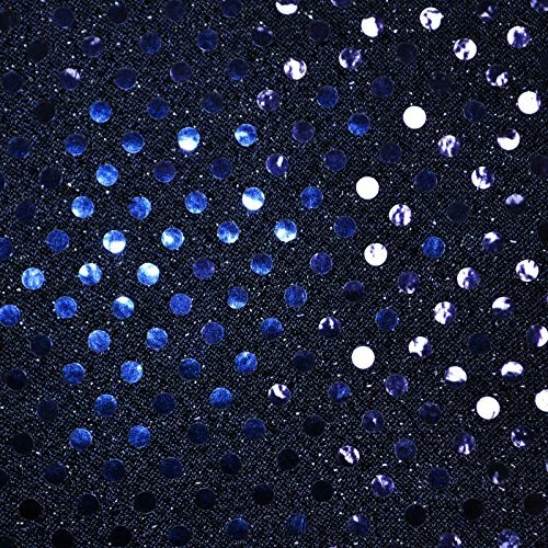 Dot Sequin 45 inches width sold by the yard Home Decoration -Navy - Image 1 of 1