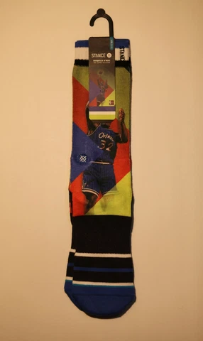 Stance Basketball Socks Shaq Magic NWT NBA Legends L/XL (9-13) Mid Cushn FREE SH Cover