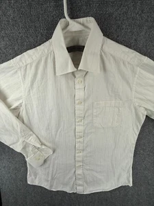 Givenchy Cotton White Striped Long Sleeve Button Up Shirt Men Size 100 Point M/L - Picture 1 of 22