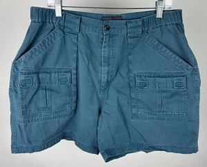 Pantalones Cortos Carga Vintage Años 90 38 Azul Teal Utilitario Senderismo Pesca Colorido Grunge Papá - Imagen 1 de 11