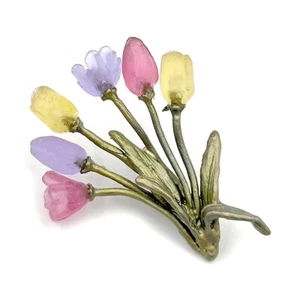 MICHEL MICHAUD TULIP 1DAINTY BROOCH 6252 BZ - Picture 1 of 1