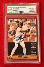 DAVID JUSTICE Auto Minor League 1994 Classic Best Gold 2542/4000 PSA 8/Auto 8
