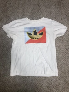 adidas white logo graphic tee kids - Picture 1 of 3