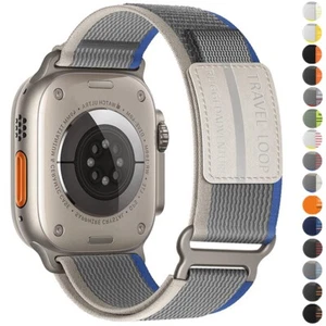 Nylon Sport Wrist Band Strap For Apple Watch Ultra Series 9/8/7/6/5/4/3/2/1/SE - Picture 1 of 49