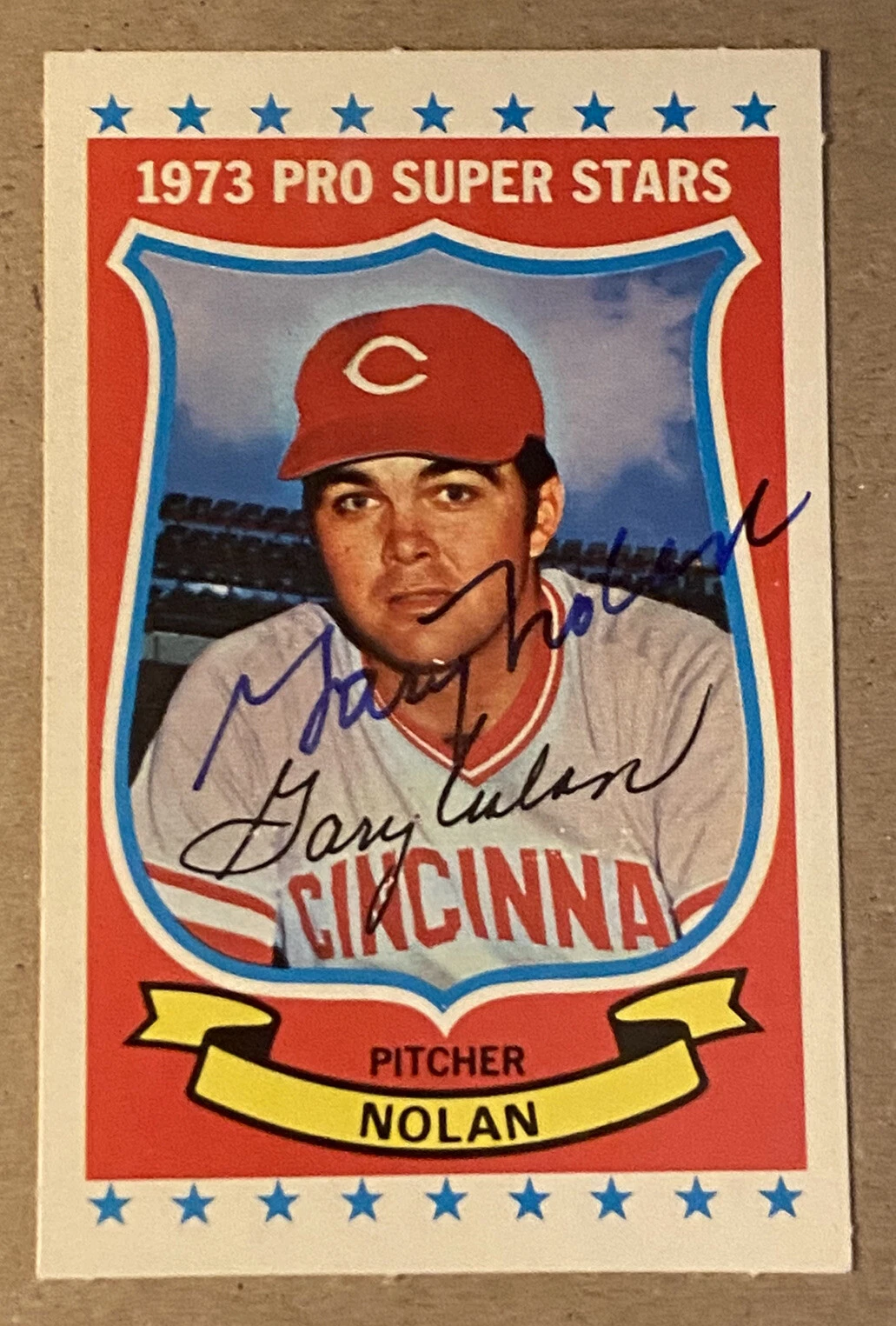 1973 Kellogg's Pro Super Stars Gary Nolan #30 AUTOGRAPHED Card - Cincinnati Reds