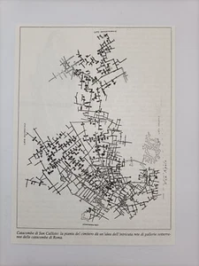 Clipping Illustrazione Roma Pianta delle Catacombe di San Callisto - Picture 1 of 1