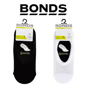 2PK Bonds Sport Mesh Footlet Men Work No Show Low Cut Cooling Comfy Socks SYRU2N - Picture 1 of 8
