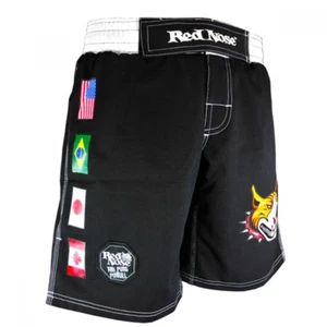 Pantalones cortos de agarre Red Nose Ripstop BJJ, MMA, negros - Imagen 1 de 2
