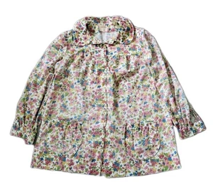 Vintage 1960s / 70s Top Shirt Womens Medium Smock Collar Overcoat - Picture 1 of 11