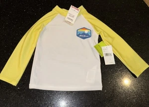 Camisa de spandex Eddie Bauer Boys 2T manga larga protector contra erupciones amarillo azul nueva con etiquetas - Imagen 1 de 9