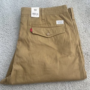 Levi's XX Chino Autentico Pantalone Uomo Cotone Gamba Dritta Kaki Taglia Vera. 38x29 - Foto 1 di 17