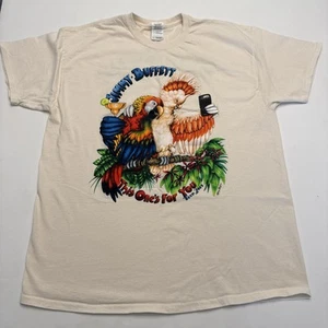 Jimmy Buffett This One’s For You Concert Tour 2014 T-Shirt Size XL Ivory Parrot - Picture 1 of 9