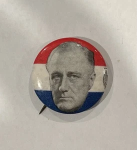 Franklin Roosevelt FDR President Campaign Political Button Pinback Pin Election - Picture 1 of 2