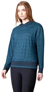 MONDETTA SzM Performance Luxury Teal & Black Hooded Sweatshirt Pullover Hoodie - Picture 1 of 7