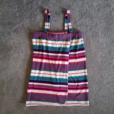 复古 Secret Treasures 毛圈泳装套 L(12/14) 多彩毛巾裙  — 第 1/4 张图片