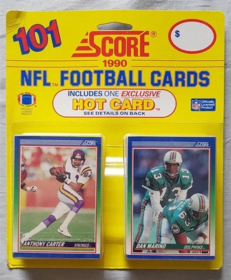 Score Football Blister Rack Pack 1990 100Cards+ 1 Hot Card - Image 1 of 4