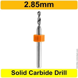 Broca de carburo de 2,85 mm .112" vástago de 1/8" UNA pieza carburo sólido R/S - Imagen 1 de 4