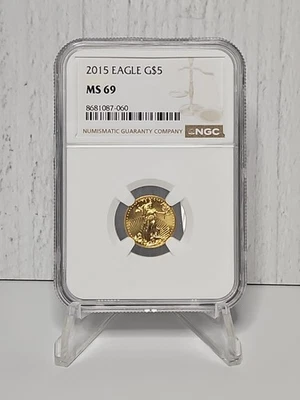 2015 Gold Eagle $5 Ms69 1/10 Oz - Image 1 of 4