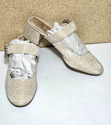 Nuevo PAPELL Mujer Talla 5.5, 6 DORADO Zueco Tacón Bomba con Suela de Cuero Sandalia Zapatos Foto 1 de 4