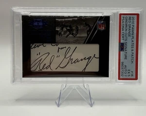 2010 Panini Plates & Patches Red Grange Gridiron Cuts /3 Auto PSA 5 / AUTO 7 - Picture 1 of 2