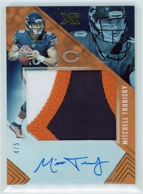2017 Panini XR Mitch Trubisky RC Patch Auto /5 #RJA-MT Bills - Image 1 of 2