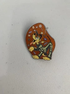 Disney Parks Halloween Orange Glitter Skeleton Pluto Candy Pin 2020 OE - Picture 1 of 5